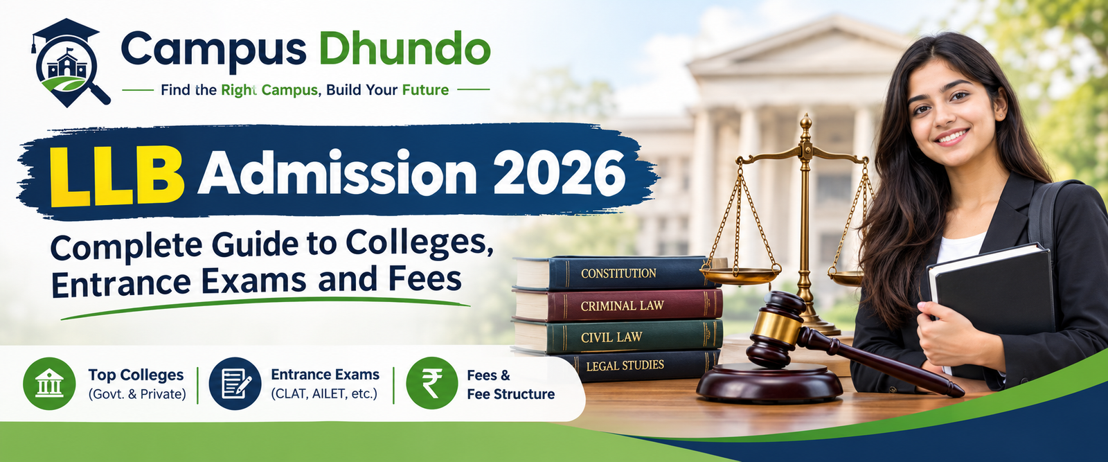 LLB Admission 2026: Colleges, Exams & Fees Guide